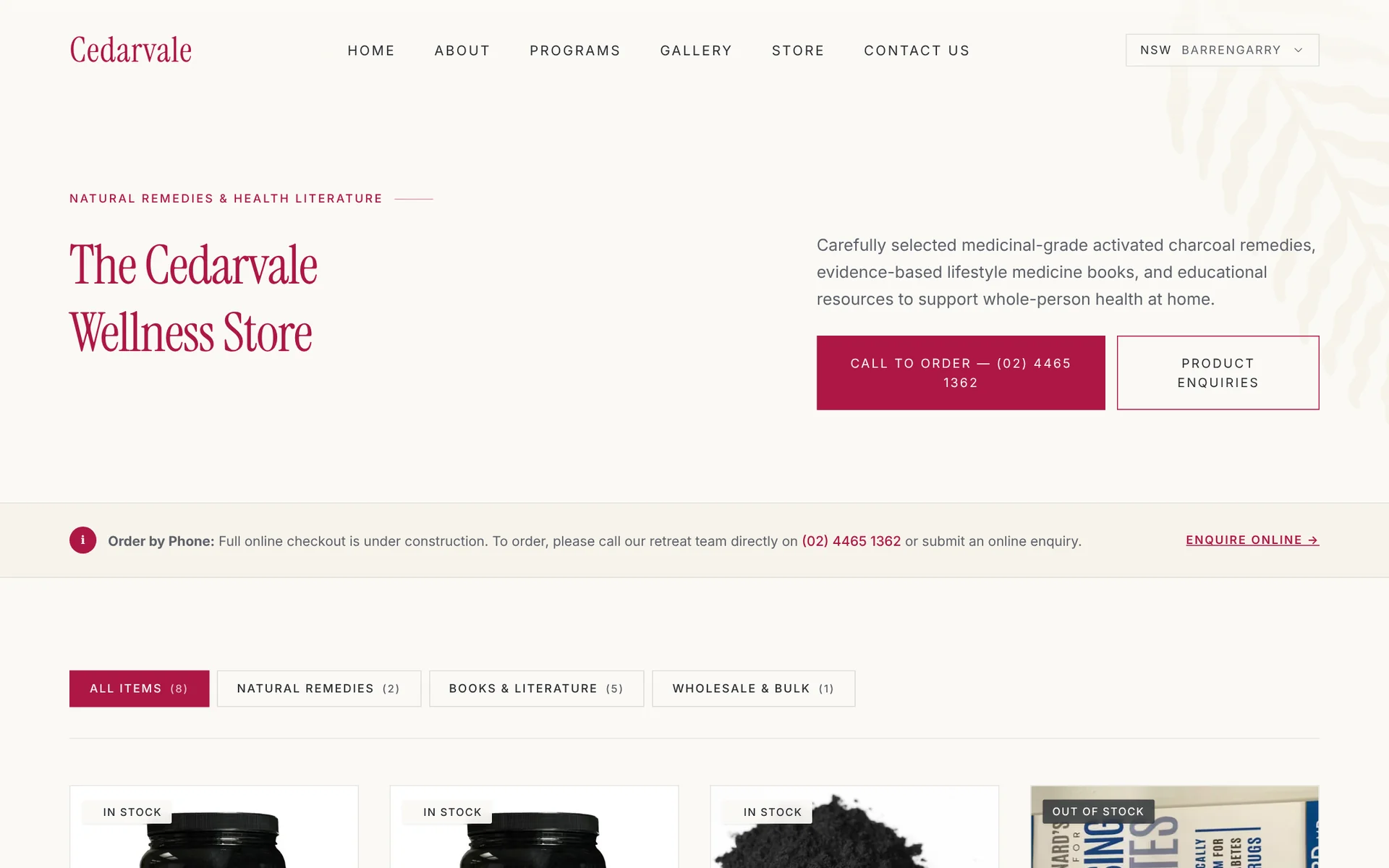 Cedarvale wellness store